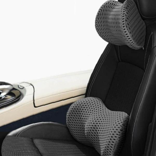 메쉬소재 메모리폼 차량용 목쿠션 세트