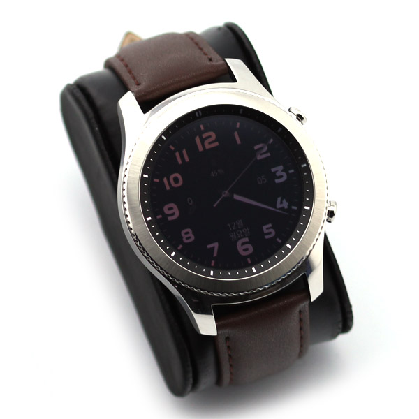 [GS3A05]삼성 갤럭시 기어S3프론티어 기어S3클래식 브라운 민무늬 가죽밴드