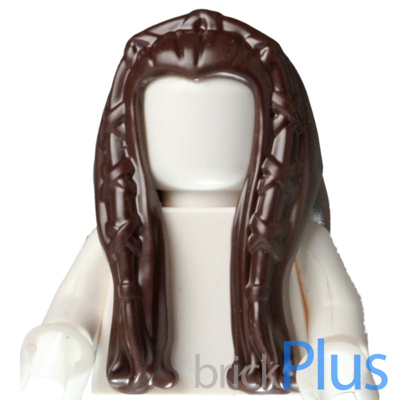 레고 헤어 이웍 빌리지 (10236)의 레아 공주 헤어 앞으로 땋은 긴 머리 - 다크 브라운 6037428 11261