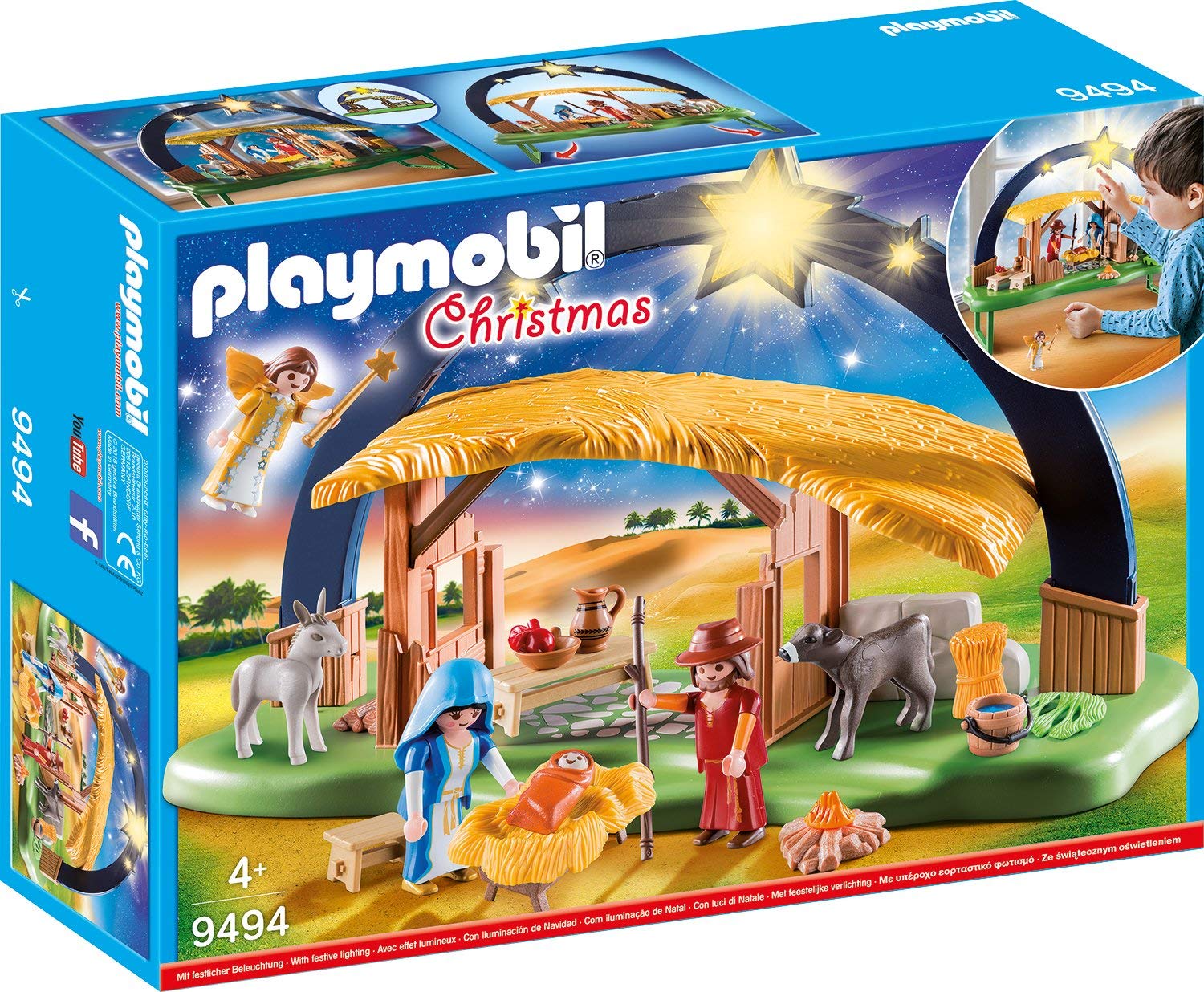 [해외](특송,24일이전완료가능건만 주문 받음,단종모델)Playmobil 플레이모빌 아기예수의 탄생 2018년 새버전 9494 Illuminating Nativity Manger