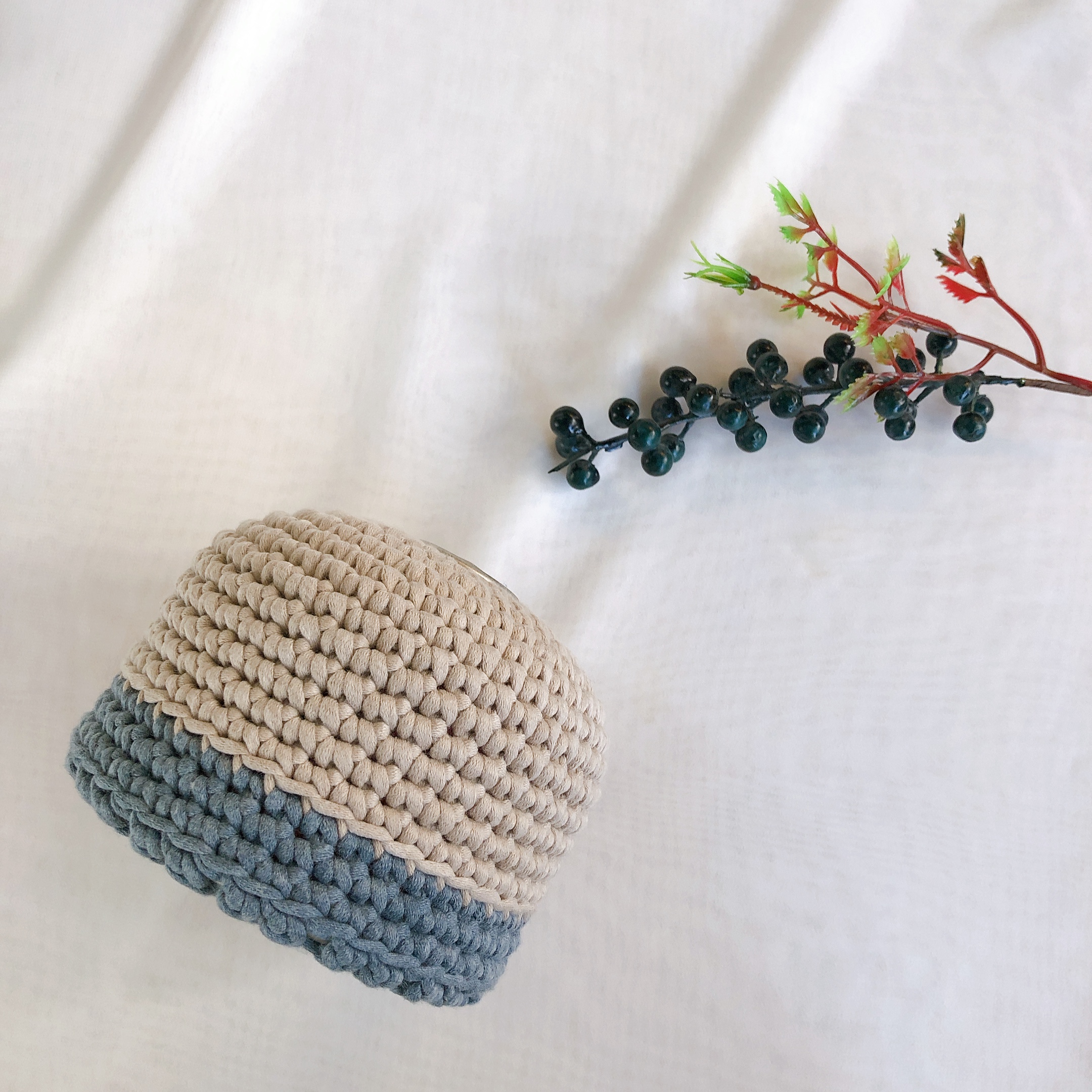 [코바늘 DIY] 투톤 캠핑가스 워머 / 이소가스 케이스 핸드메이드 만들기 패키지 코나