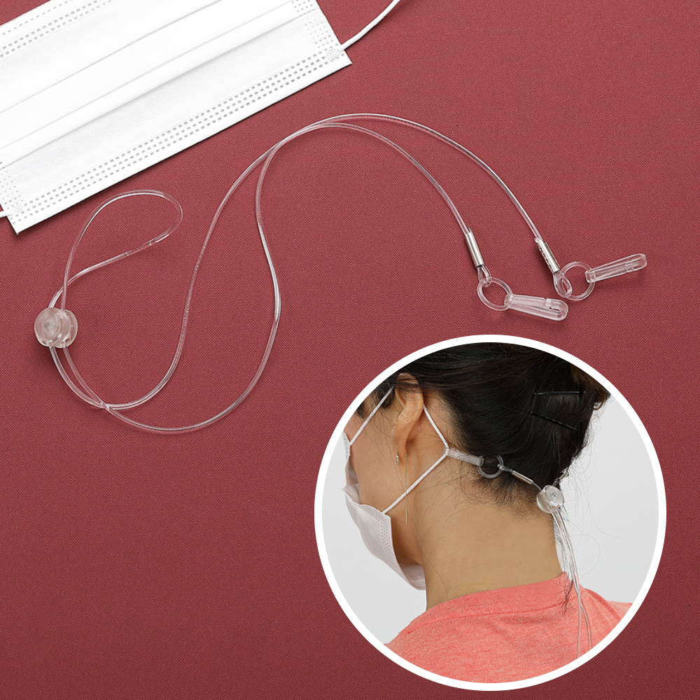 [1+1 행사] 물세척 투명 마스크스트랩 목걸이 마스크줄 와디즈 펀딩 검증제품 하늬바람