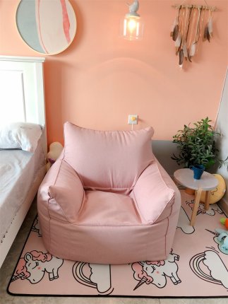 [해외]편안한 의자 안락의자 휴식 소파 콩주머니 다다미 지상 1인 침실 발코니 방 눕방 작은 귀여운 걸상망 붉은 팬