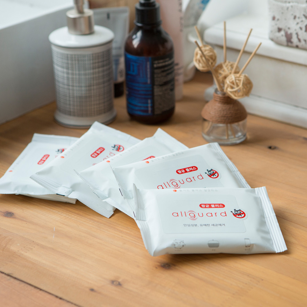 피앤티 올가드 유해세균99.9%박멸 손소독티슈 휴대용 물티슈 10매 100팩