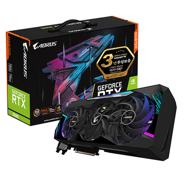 기가바이트 GIGABYTE AORUS 지포스 RTX 3080 Master D6X 10GB 제이씨현
