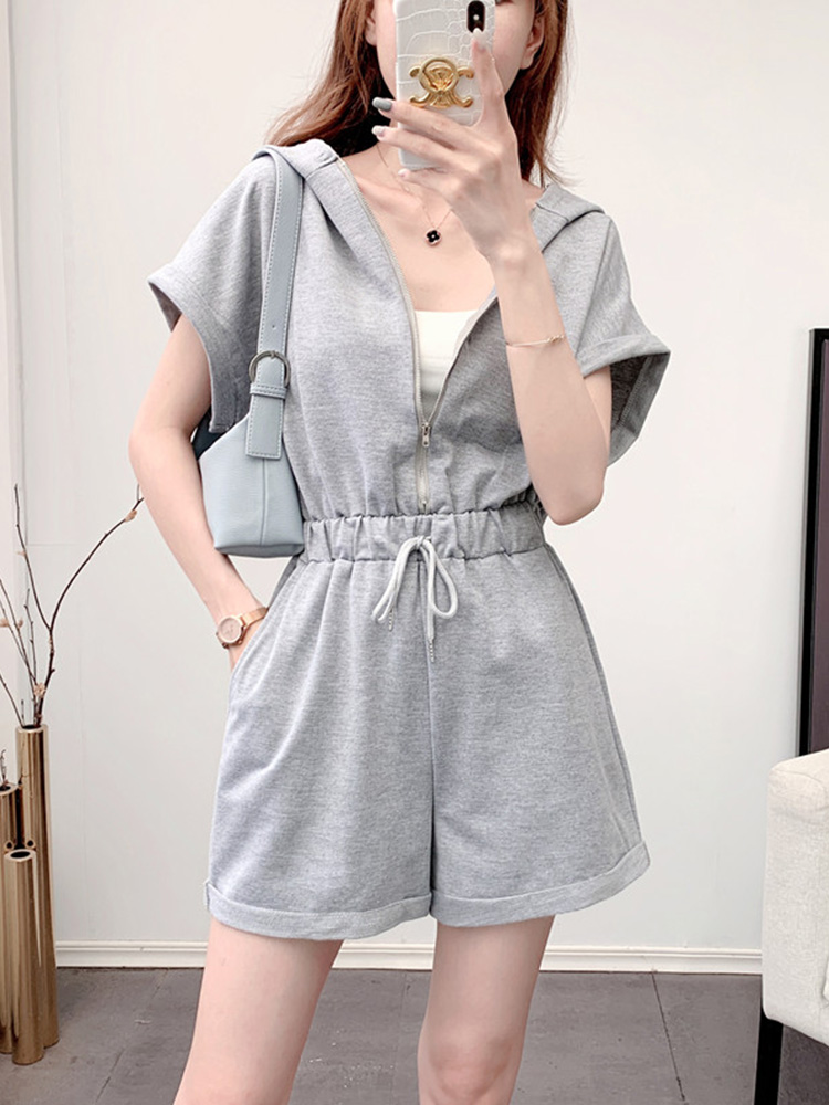 [해외]여성점프슈트 점프 슈트 여성 여름 작은 패션 스포츠 와이드 레그 하객룩 데일리잠프슈트