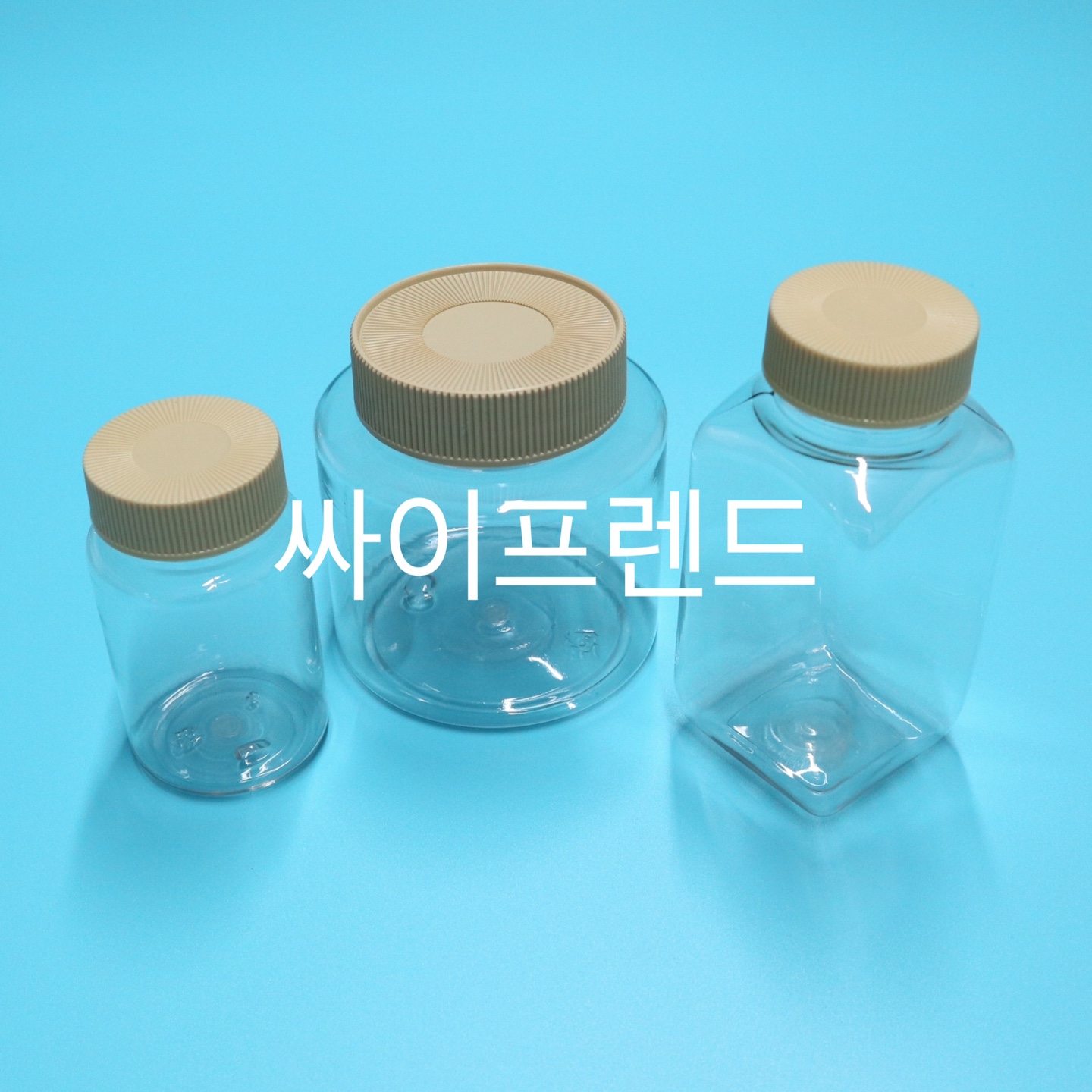 보급형 페트병 PET 사각 샘플병 플라스틱병 350mL 150개 w68xd68xh107mm B08-150-080