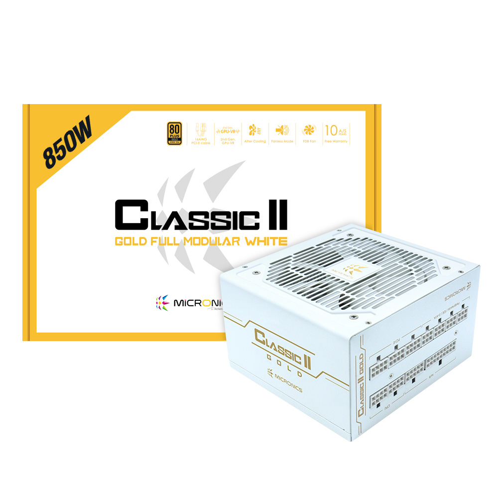 마이크로닉스 근호컴 [마이크로닉스]Classic II 850W 80PLUS GOLD 230V EU 풀모듈러 화이트