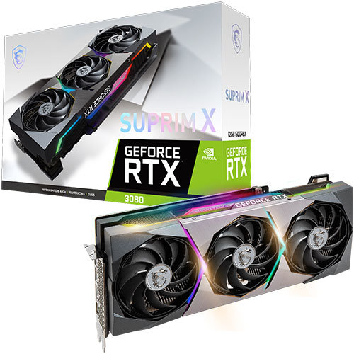 MSI 지포스 RTX 3080 슈프림 X D6X 12GB 트라이프로져2S LHR