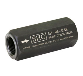 SHC SH-04 15A 1/2 세진산업 역류방지밸브 고압 유압 체크밸브 INLINE CHECK VALVE DCV-04