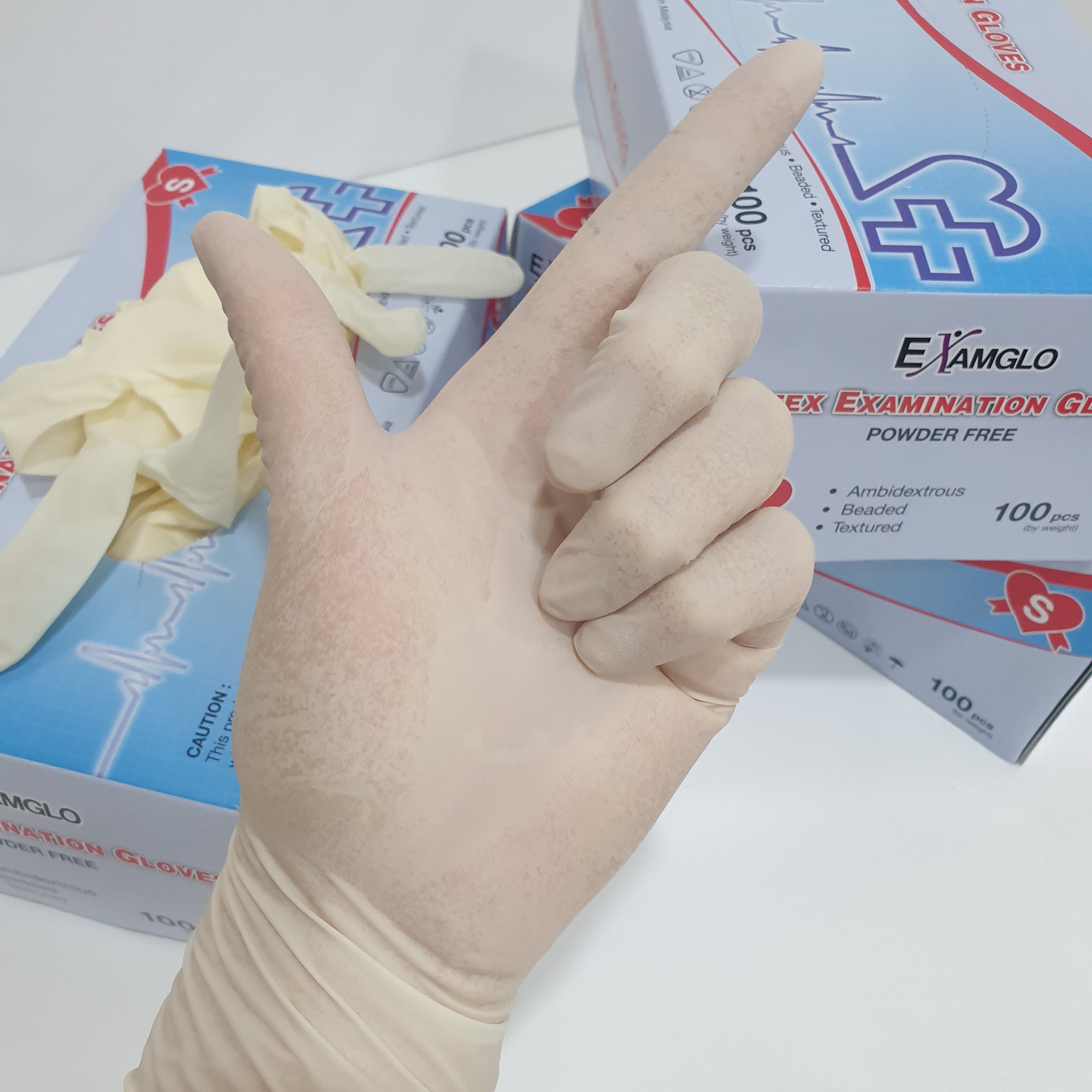 이페이커 라텍스 글러브 의료용 진료용 청소 위생 일회용 장갑 파우더프리 100매