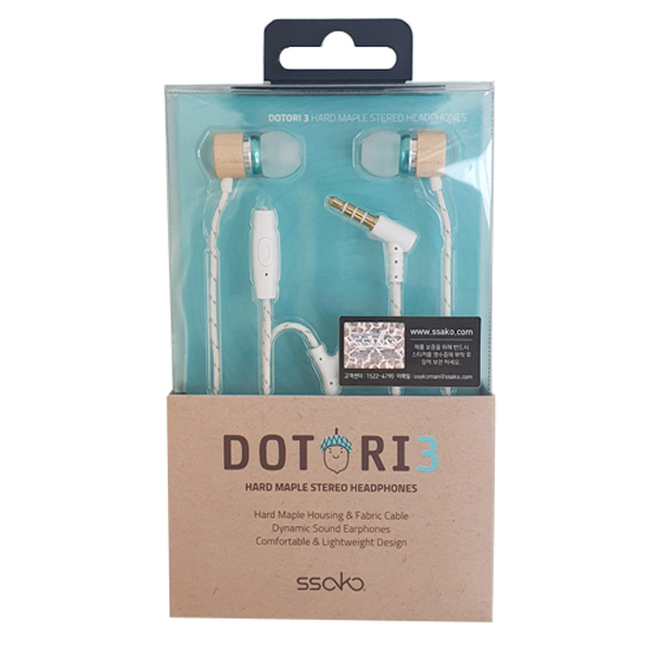 SSAKO 싸코 도토리3 저음 특화형 베이스 강조 이어폰 DRC-3G