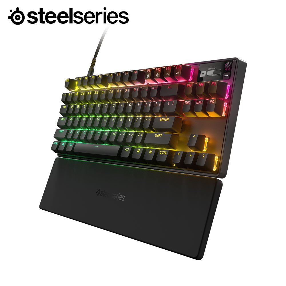스틸시리즈 Apex Pro TKL (2023) US 기계식 유선 게이밍 키보드 감도조절 래피드트리거 동시입력 OLED 디스플레이 매크로