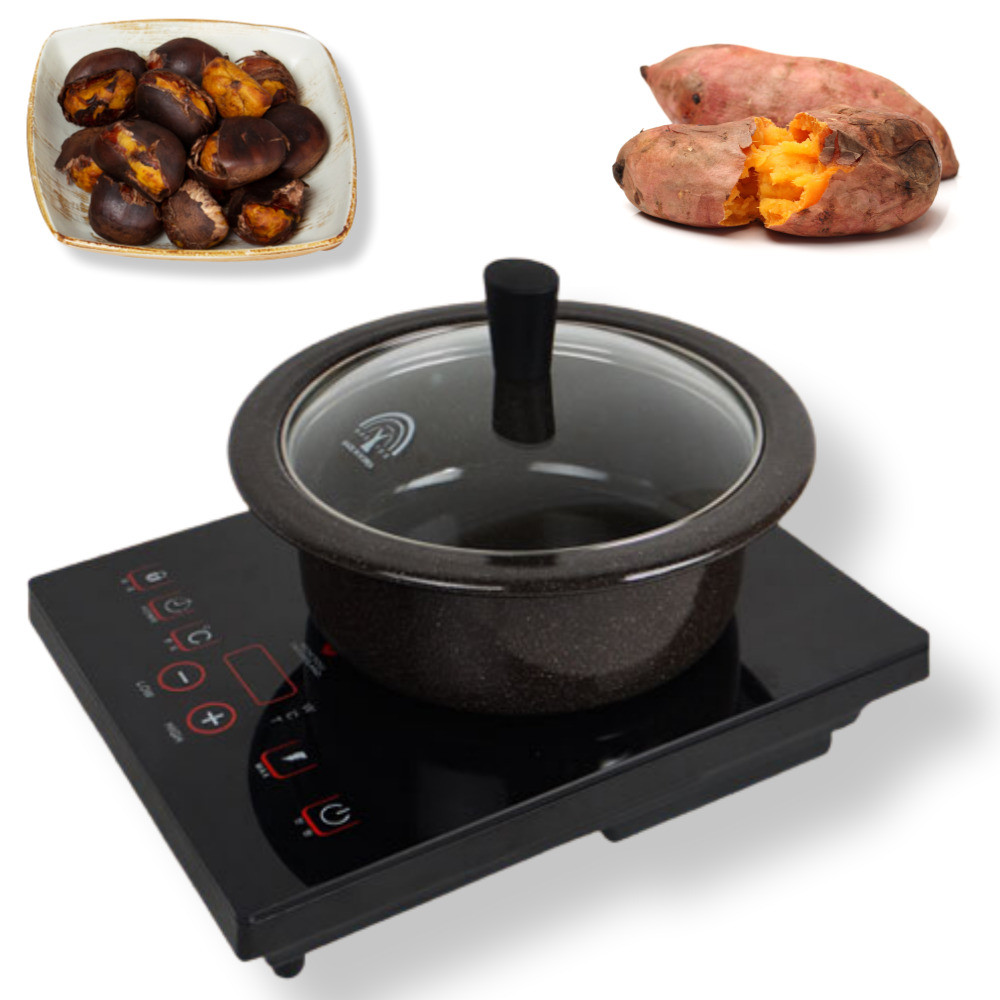 고급형 군고구마 냄비 황토 무쇠 28cm 집에서 인덕션 가능