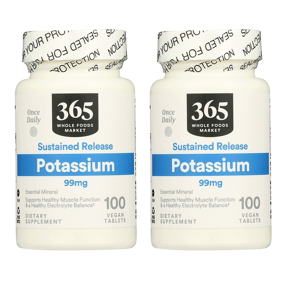 [해외]365 바이 홀푸드 포타슘 99mg 100정 2팩 365 by Whole Foods Market, Potassium 99Mg, 100 Table