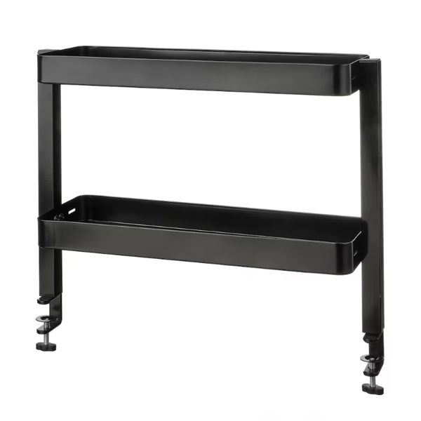 VATTENKAR 바텡카르 데스크톱 선반 블랙 49x15cm 605.415.71