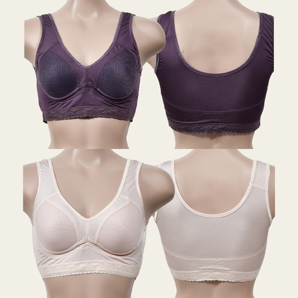 드림로켓 협력사 식물성 인견 하이서포트 스포츠 뽕없는 브라넷 패드일체형 브라 B컵 골프 입는 윗가슴 구름 들뜸없는 브라렛 등살커버 편한 와이어리스 가슴모아주는 러닝 운동 노와이어 브래지어