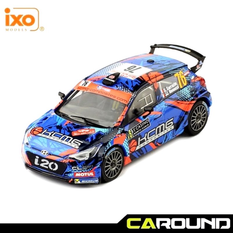 오토모듬 ixo 1:43 현대 i20 R5 2018 몬테카를로 랠리 No.76 차량 다이캐스트