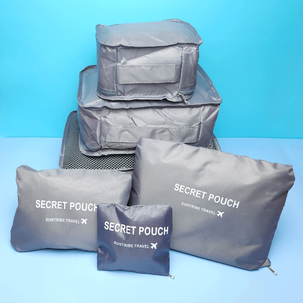 여행용 수납 파우치 캐리어 수납 가방 6종세트 휴가 짐싸기