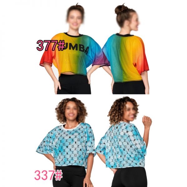 UnKnown [해외]줌바댄스바지 ZUMBA 줌바복 방송댄스 체크셔츠 줌바티 복 단체 마미 반팔 클래식레드 크롭