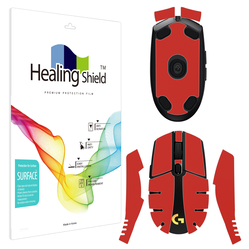 폰트리 로지텍 G102 2세대 LIGHTSYNC 레드 외부보호필름 세트