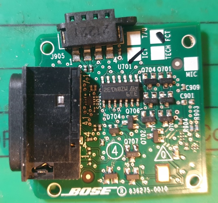 (DIY수리용부품,무료배송)보스 사운드링크 미니2 SE 입출력 마이크 USB 보드 BOSE SOUNDLINK MINI2 SE IO PCB 836275-0010