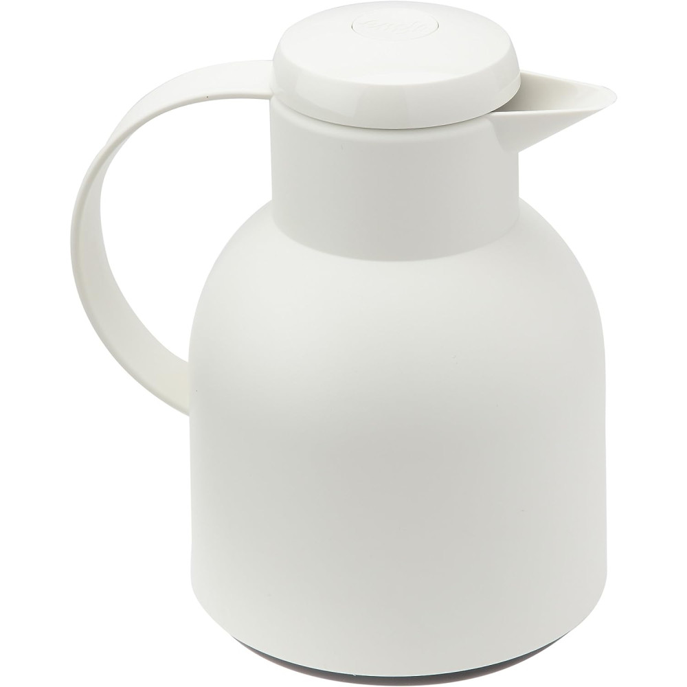 [해외]엠사 삼바 보온보냉 주전자 1L 화이트 24시간유지 단열 저그 사무실 캠핑 글램핑 퀵프레스 우유색 아이보리 유치원 카페 자취방 신혼부부 에어비엔비 개업 선물 추천