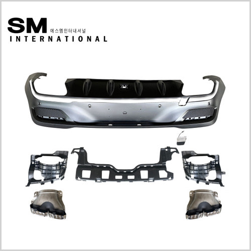 벤츠 GLE클래스 C167 W167 쿠페 GLE63룩 스타일 리어디퓨져 (실버)