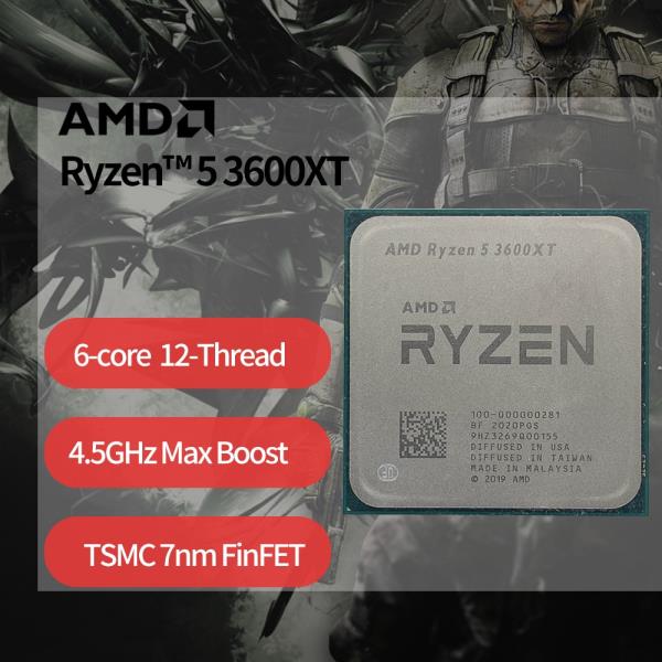 [해외]amd 인텔 cpuAMD Ryzen 5 3600XT 3.8 GHz 6 코어 12 스레드 CPU 프로세서, 7NM L3 = 32M 100-000000281 소켓