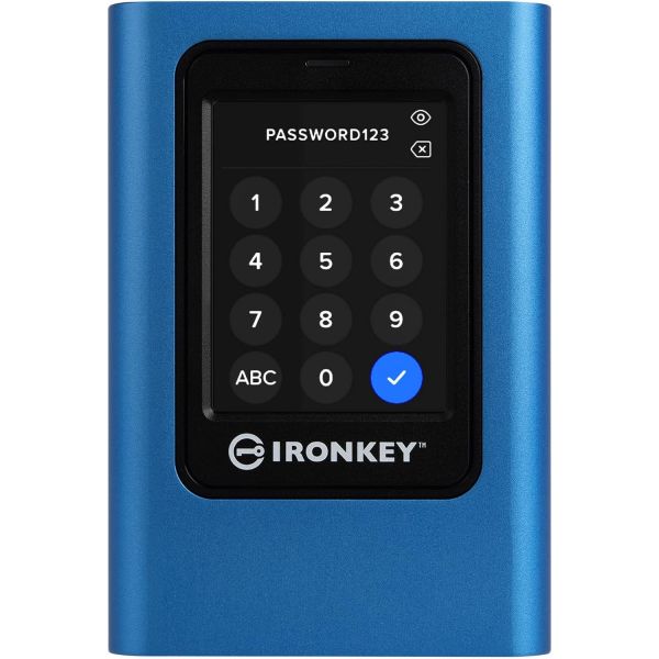 [해외]킹스톤 Kingston IronKey Vault Privacy 80 1.92TB 외장형 SSD FIPS 197 XTS-AES 256GB 암호화 터치스크린 PIN 안전한 데이