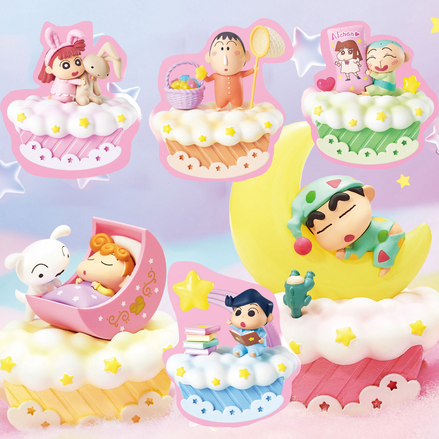 리멘트 크레용신짱 짱구는못말려 파자마 입고 잘자요 짱구야[6종세트]