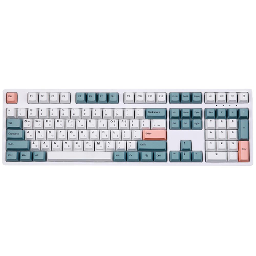 근호컴 [몬스타]닌자108PRO 유무선 공방풀윤활 기계식 화이트 (쑥인절미, 폭스테일)