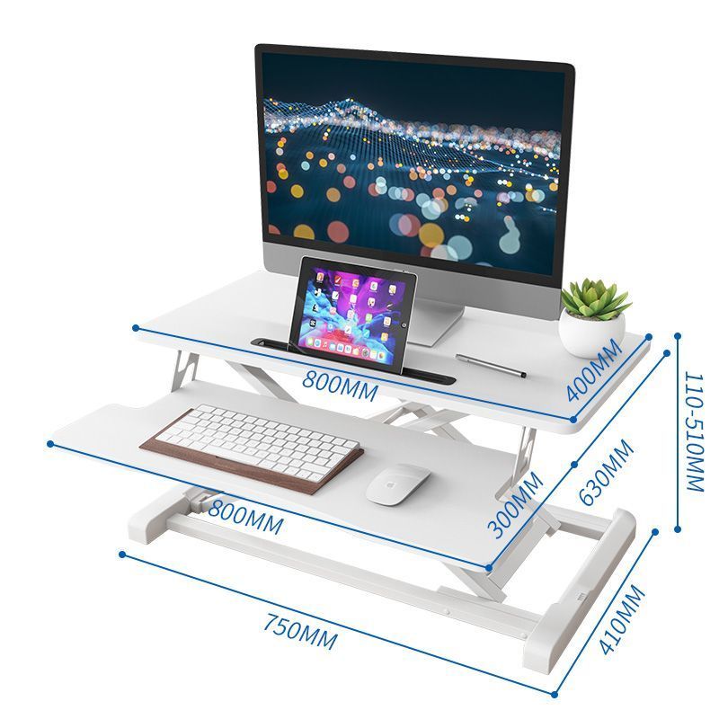 [해외]스탠딩 테이블 먹방 서서공부하는책상 스탠워크 보조 높이조절 책상 입식 카멜마운트
