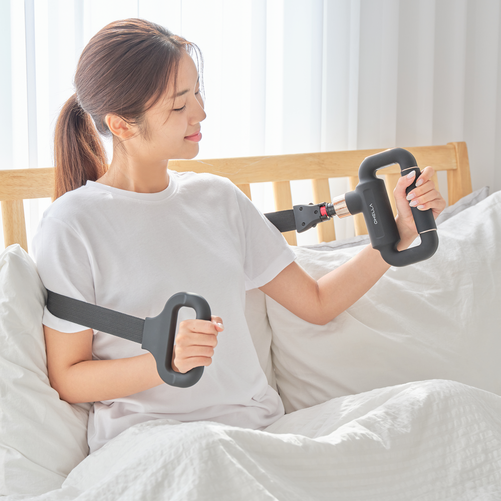 오엘라 벨트 마사지건 휴대용 안마기 어깨 목 덜덜이 진동 마사지기 MG07