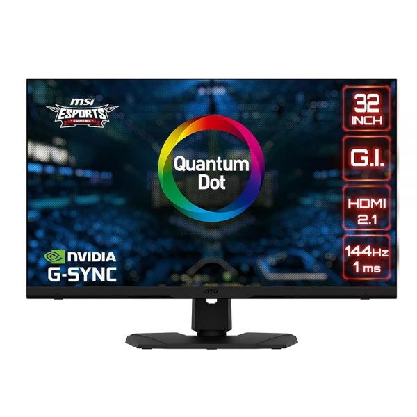 [해외]MSI MPG321UR QD, 32인치 게이밍 모니터, 3840 x 2160(UHD), 퀀텀 닷 기술이 적용된 IPS, 1ms, 144Hz, G-Sync 호환, HDR 60