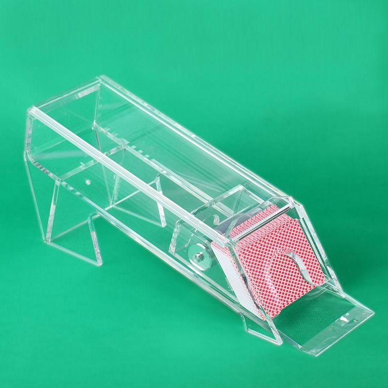 워킹오션 협력사 [해외]트럼프 분배기 블랙잭 포커 카드 케이스 딜링 머신 딜러 셔플 카지노 게임 투명