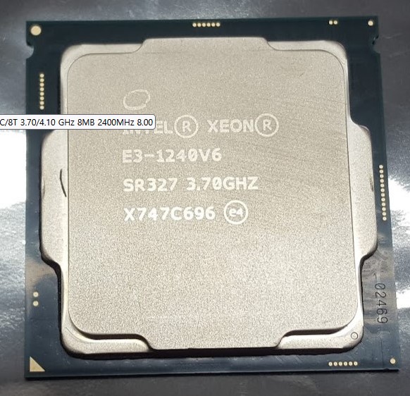 [중고][국내재고] 인텔 제온 E3-1240 v6 시피유 - 1151 소켓, 카비레이크 제온 / 1240v6 / i7-7700 대응