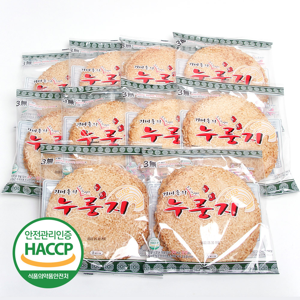 가마솥의 별미 누룽지 200g 10개, 참좋은식품, 미국산 칼로스쌀, HACCP