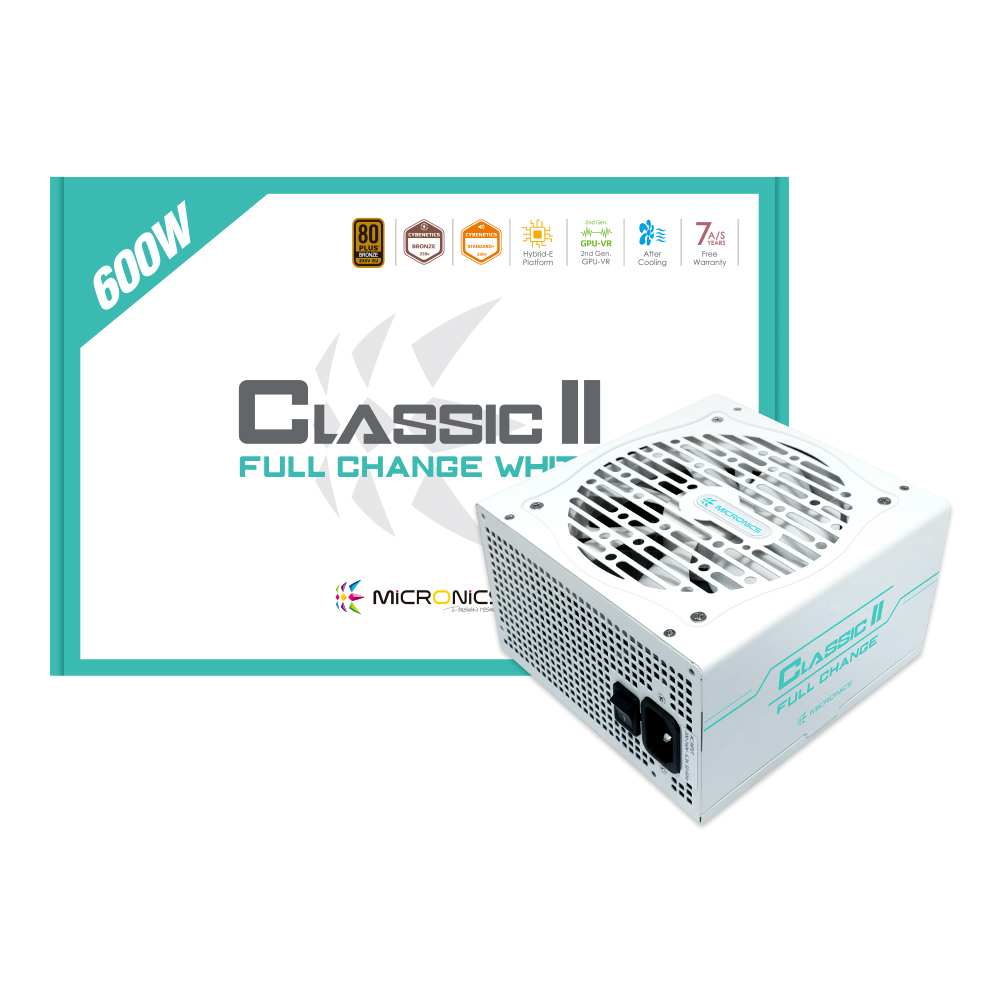 마이크로닉스 Classic II 풀체인지 600W 80PLUS 브론즈 BRONZE 230V EU 화이트