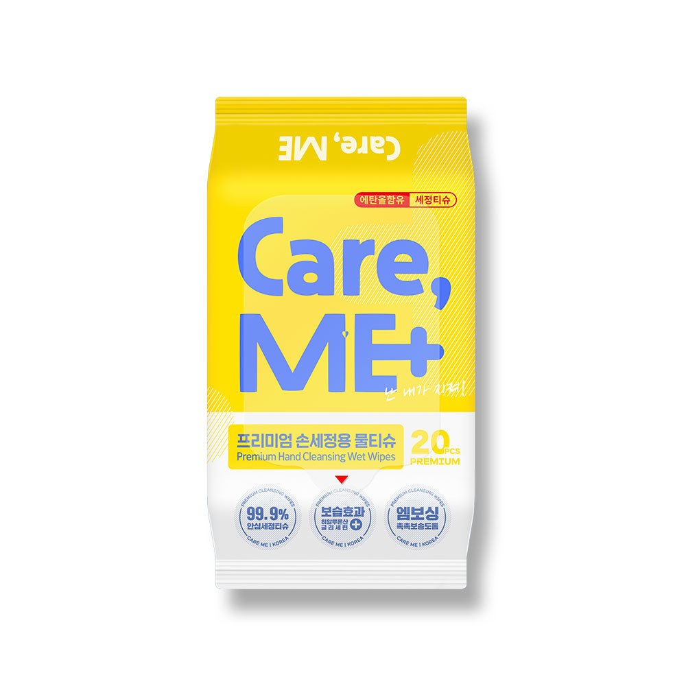 [만원특가]케어미 99.9%항균 손세정용 물티슈 20매 휴대용 리필형 5팩