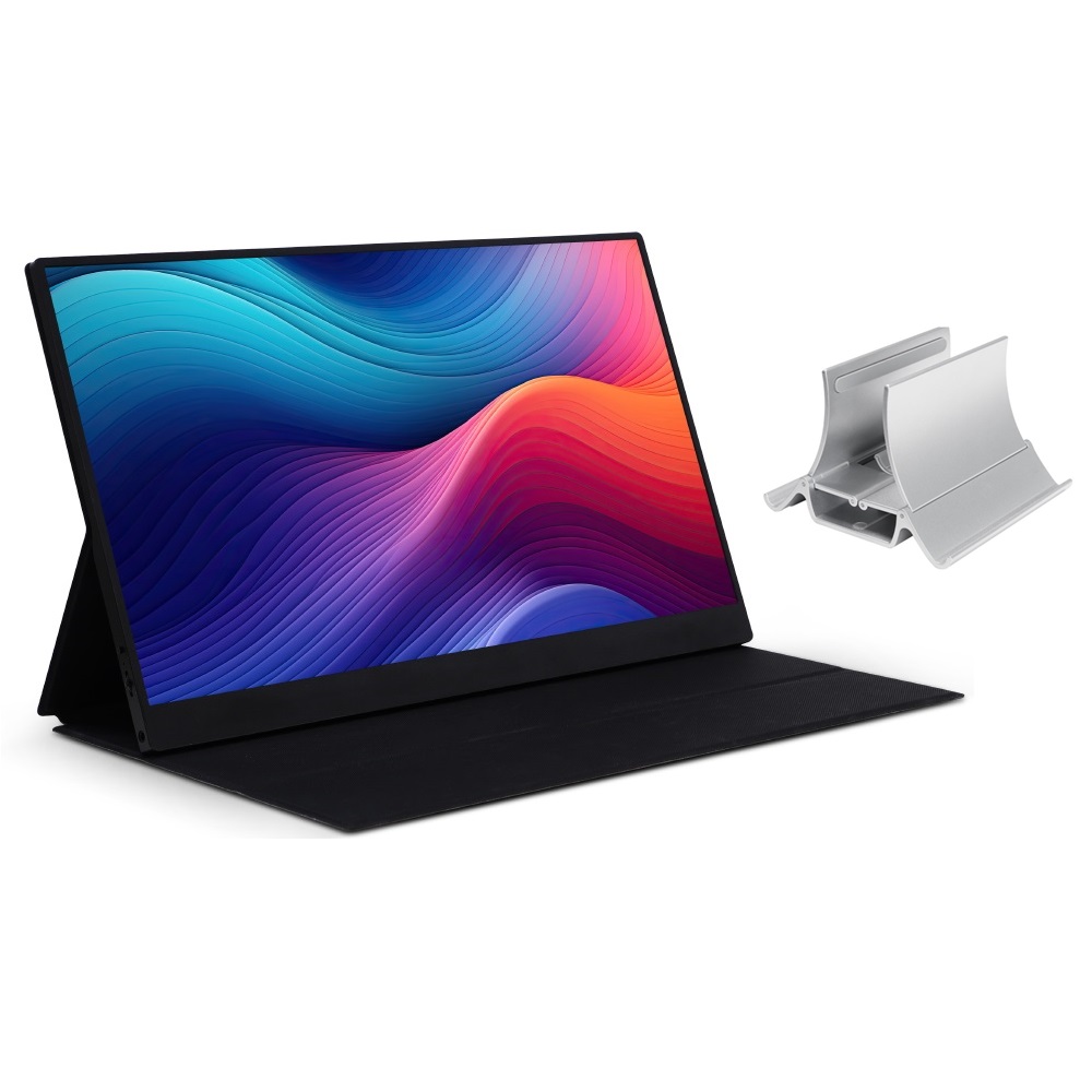 카멜 프리즘 QHD해상도 휴대용 모니터 터치패널 CPM1530IQT+LS1S 스탠드 거치대 패키지