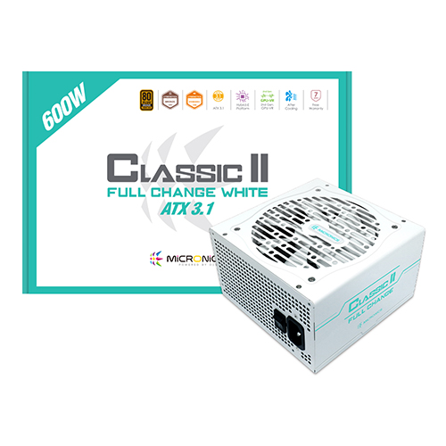 마이크로닉스 마이크로닉스 CLASSICII 컴퓨터파워 600W 80PLUS 브론즈 ATX3.1 파워서플라이 화이트