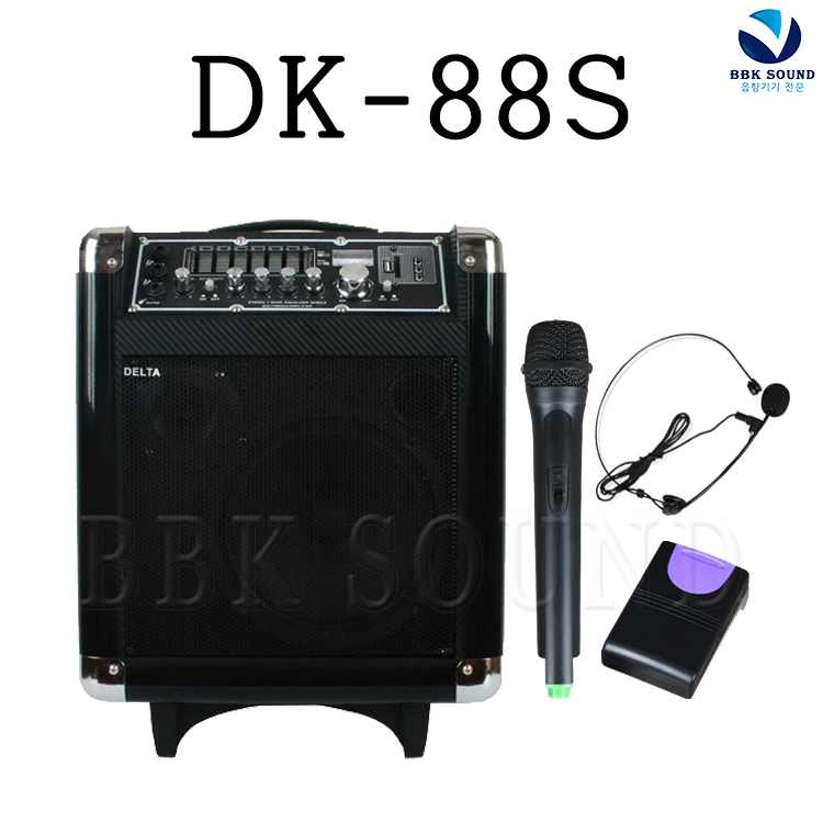 델타 DK-88S 블루투스스피커+무선마이크2대 120W 야외 휴대용 USB SD카드