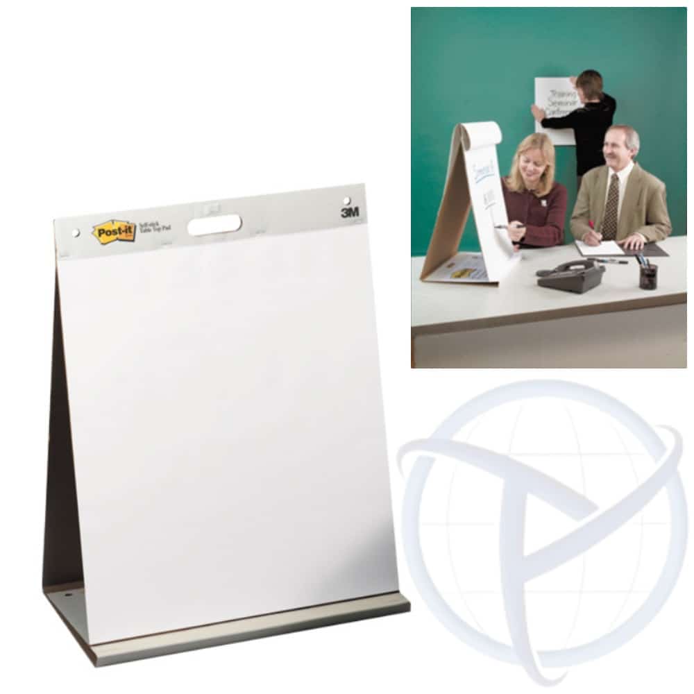 포스트잇 이젤패드 563 테이블탑 흰색20장 회의용품 테이블이젤 회의용스크린