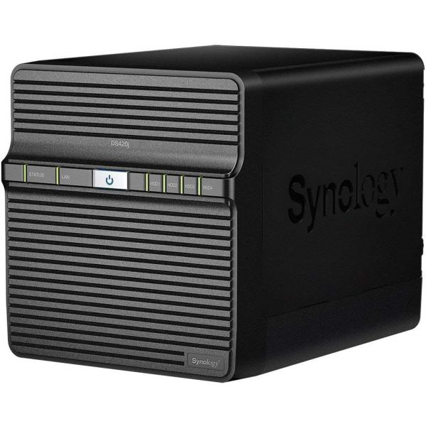 Synology [해외]시놀로지 나스 Synology DS420j NAS 키트 4베이 쿼드코어 CPU 1GB 메모리 가벼운 사용자용 국내 전화 지원 호환 디스크스테이션 Light User (DS4