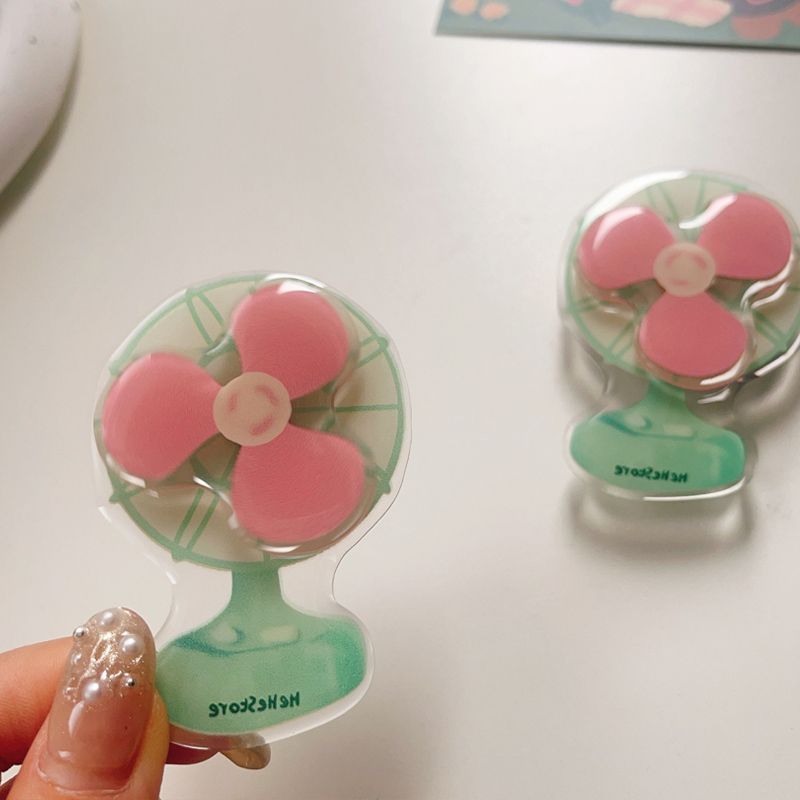 중국OEM 선풍기 캐릭터 아크릴 그립 스마트 톡 핸드폰 휴대폰 케이스 거치대 악세사리 홀더 부자재
