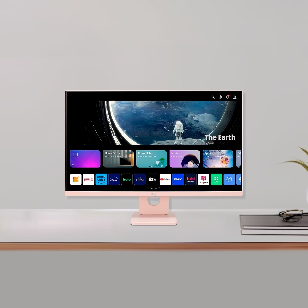 LG전자 [최대30만원카드할인행사중]LG 스마트모니터 27SR50FP 68.6cm(27인치) 핑크색상  IPTV IPS webOS 23 미러링 OTT 에어플레이 스크린쉐어 와이파이
