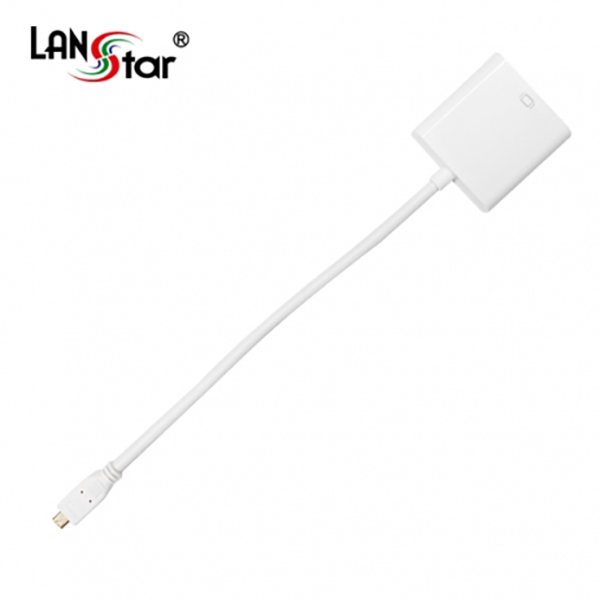 라인업시스템(주) MICRO HDMI TO VGA 컨버터/영상/오디오미지원 0.15M 보급형 LS-HDV-301D D30110