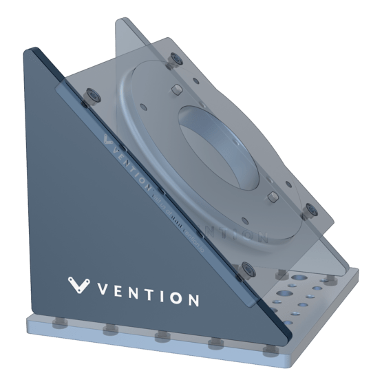 VENTION [해외]Gusset Plate for 45 Degree Cobot Mounting
