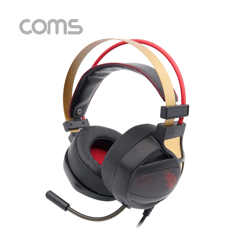 coms 진동 바이브레이션 71채널 게이밍헤드셋 USB타입 C젠더포함